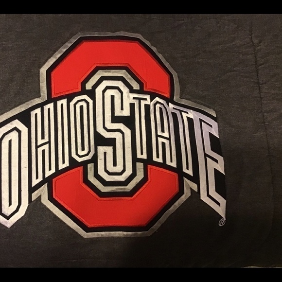 OHIO State embroidered twin comforter with pillow sham - Picture 2 of 4
